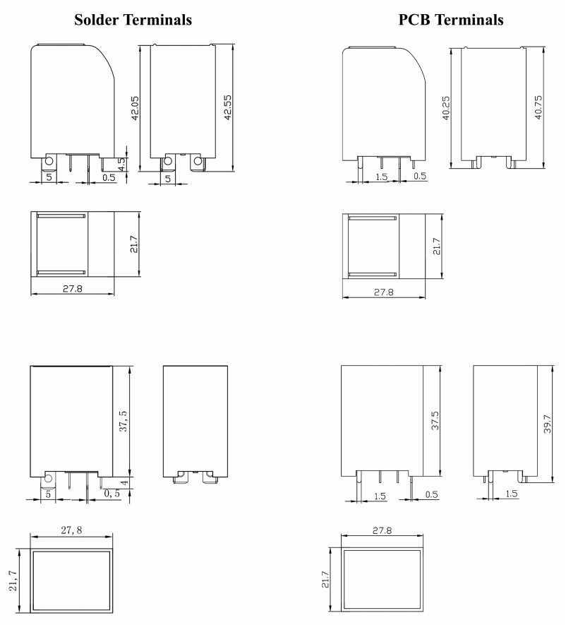 Rel&eacute; de alta pot&ecirc;ncia compacta