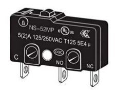 2 mm de abertura de contato com três molas divididas Pin PlungerMicro Switch